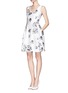 Figure View - Click To Enlarge - PRABAL GURUNG - Rose jacquard molded seam dress