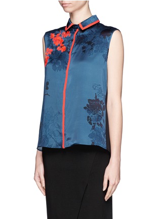 Front View - Click To Enlarge - PREEN BY THORNTON BREGAZZI - 'Wyman' rose print and embroidery shirt