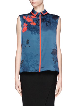 Main View - Click To Enlarge - PREEN BY THORNTON BREGAZZI - 'Wyman' rose print and embroidery shirt