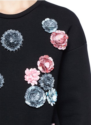 Detail View - Click To Enlarge - MSGM - Sequin floral sweatshirt