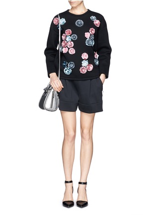 Figure View - Click To Enlarge - MSGM - Sequin floral sweatshirt