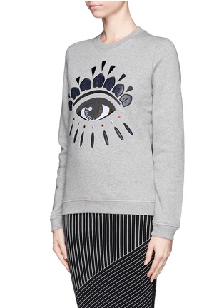 Front View - Click To Enlarge - KENZO - Eye embroidered sweatshirt
