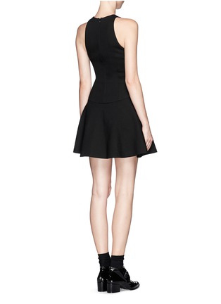 Back View - Click To Enlarge - MSGM - Drop waist flare dress