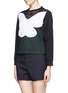 Front View - Click To Enlarge - NO.21 - Butterfly lace panel sweatshirt