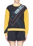 Main View - Click To Enlarge - KENZO - Lurex appliqué colourblock sweatshirt