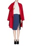 Figure View - Click To Enlarge - PETER PILOTTO - Kyra' colourblock wool skirt