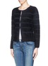 Front View - Click To Enlarge - MAJE - Stripe mohair cardigan
