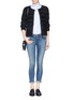 Figure View - Click To Enlarge - MAJE - Stripe mohair cardigan