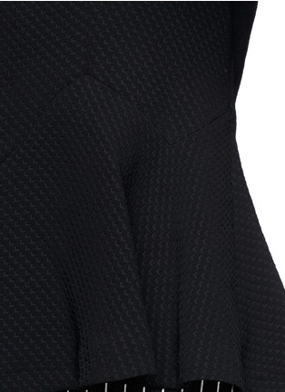 Detail View - Click To Enlarge - SANDRO - 'Earl' textured sleeveless peplum top