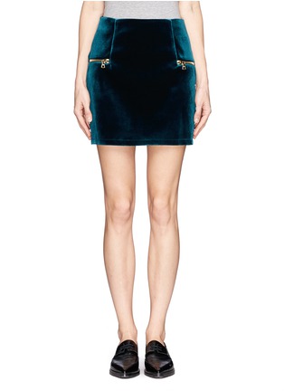 Main View - Click To Enlarge - SANDRO - 'Janet' velvet mini skirt