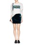 Figure View - Click To Enlarge - SANDRO - 'Janet' velvet mini skirt