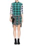 Detail View - Click To Enlarge - SANDRO - 'Rosy' plaid shirt dress