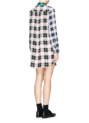 Figure View - Click To Enlarge - SANDRO - 'Rosy' plaid shirt dress