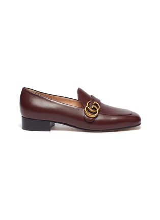 Main View - Click To Enlarge - GUCCI - 'Flat Marmont' buckled leather moccasins