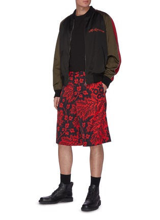 Figure View - Click To Enlarge - ALEXANDER MCQUEEN - Dragon Embroidery Varsity Jacket