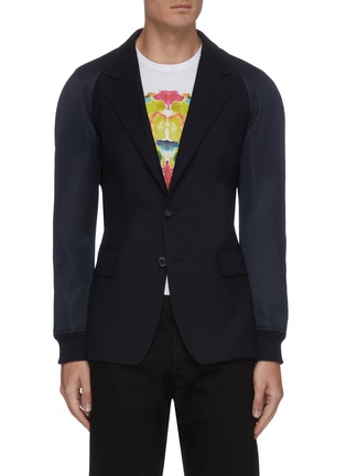 Main View - Click To Enlarge - ALEXANDER MCQUEEN - Panelled dragon embroidered double layer blazer