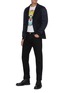 Figure View - Click To Enlarge - ALEXANDER MCQUEEN - Panelled dragon embroidered double layer blazer