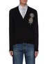Main View - Click To Enlarge - ALEXANDER MCQUEEN - Medal badge embroidered cardigan