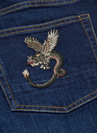  - ALEXANDER MCQUEEN - Dragon embroidered skinny jeans