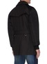 Back View - Click To Enlarge - ALEXANDER MCQUEEN - Belted double breasted bomber sleeve jacket