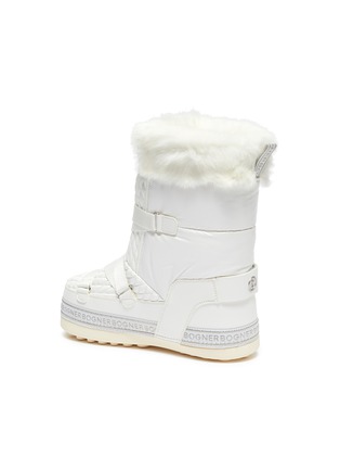  - BOGNER - 'New Tignes 8' quilted leather strapped fur lined boots