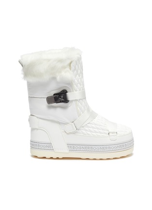 Main View - Click To Enlarge - BOGNER - 'New Tignes 8' quilted leather strapped fur lined boots