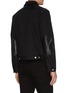 Back View - Click To Enlarge - ALEXANDER MCQUEEN - Embroidered bird patch leather panel jacket
