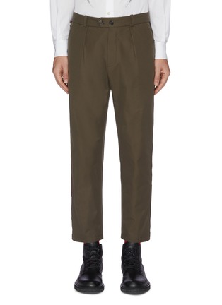 Main View - Click To Enlarge - ALEXANDER MCQUEEN - Stripe outseam cropped pants