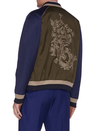 Detail View - Click To Enlarge - ALEXANDER MCQUEEN - Skull Embroidered Reversible Bomber Jacket
