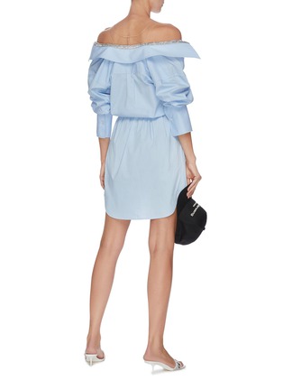 Figure View - Click To Enlarge - ALEXANDER WANG - x Lane Crawford belted off-shoulder shirt dress