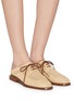 Figure View - Click To Enlarge - CLERGERIE - 'Jaly' lace up raffia shoes