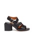 Main View - Click To Enlarge - CLERGERIE - 'Ellie' block heel leather sandals