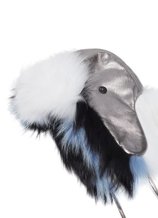 Detail View - Click To Enlarge - SPORTALM - 'Jasil' contrast fur pom pom trapper hat