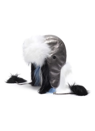 Main View - Click To Enlarge - SPORTALM - 'Jasil' contrast fur pom pom trapper hat