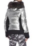 Back View - Click To Enlarge - SPORTALM - 'Cooris' fur trim hood contrast panel quilted padded ski jacket