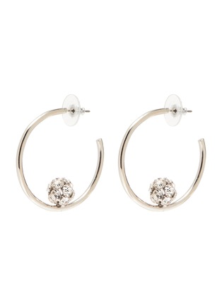 Main View - Click To Enlarge - JOOMI LIM - Crystal ball hoop earrings