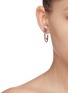 Figure View - Click To Enlarge - JOOMI LIM - Faux pearl crystal embellished double hoop earrings