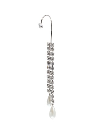 Main View - Click To Enlarge - JOOMI LIM - Crystal chain faux pearl drop cuff earrings