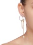 Figure View - Click To Enlarge - JOOMI LIM - Crystal double hoop faux pearl drop earrings