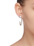 Figure View - Click To Enlarge - JOOMI LIM - Small crystal hoop faux pearl embellished earrings