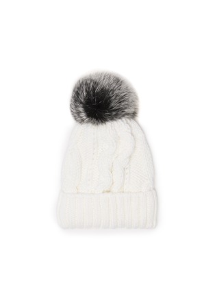 Figure View - Click To Enlarge - TONI SAILER - 'Limmi' fur pom pom knit hat