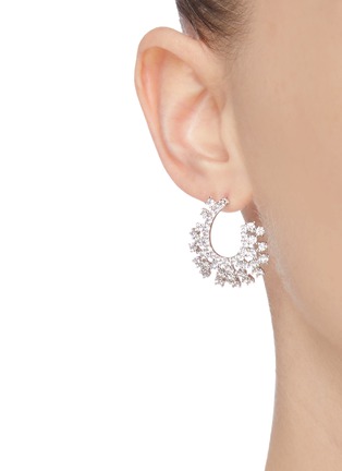 Figure View - Click To Enlarge - CZ BY KENNETH JAY LANE - Cubic zirconia curve earrings