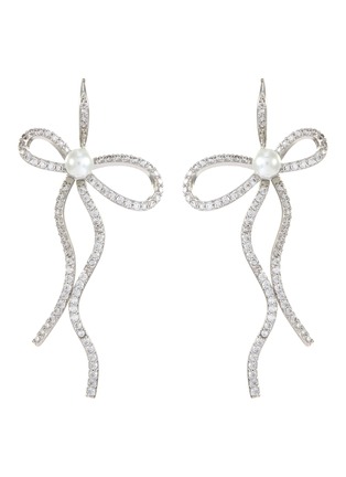 Main View - Click To Enlarge - CZ BY KENNETH JAY LANE - Bow-shaped embellished drop earrings