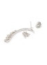 Detail View - Click To Enlarge - CZ BY KENNETH JAY LANE - Curved teardrop-shaped embellished earrings