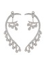 Main View - Click To Enlarge - CZ BY KENNETH JAY LANE - Curved teardrop-shaped embellished earrings