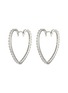 Main View - Click To Enlarge - CZ BY KENNETH JAY LANE - Heart shaped embellished hoop earrings