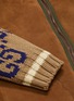  - GUCCI - Logo Intarsia Knit Sleeve Shearling Bomber