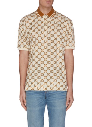 gucci embroidered polo
