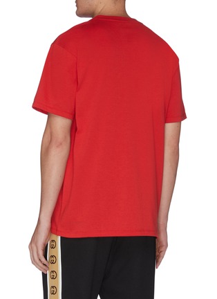 Back View - Click To Enlarge - GUCCI - Vertical Logo Print T-shirt