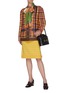 Figure View - Click To Enlarge - GUCCI - Check Tweed Silk Trim Jacket